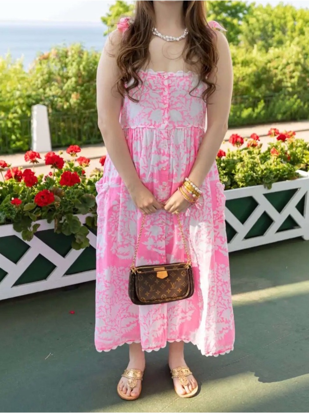 Juliet Dunn Vivid, Bright Pink Palladio Sundress
